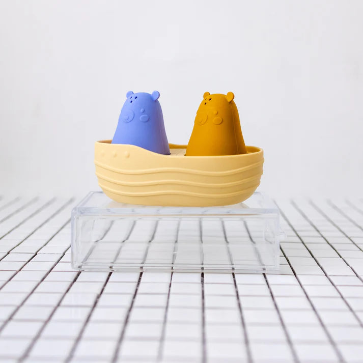 Bear & Moo Boating Bears | Silicone Bath Toys