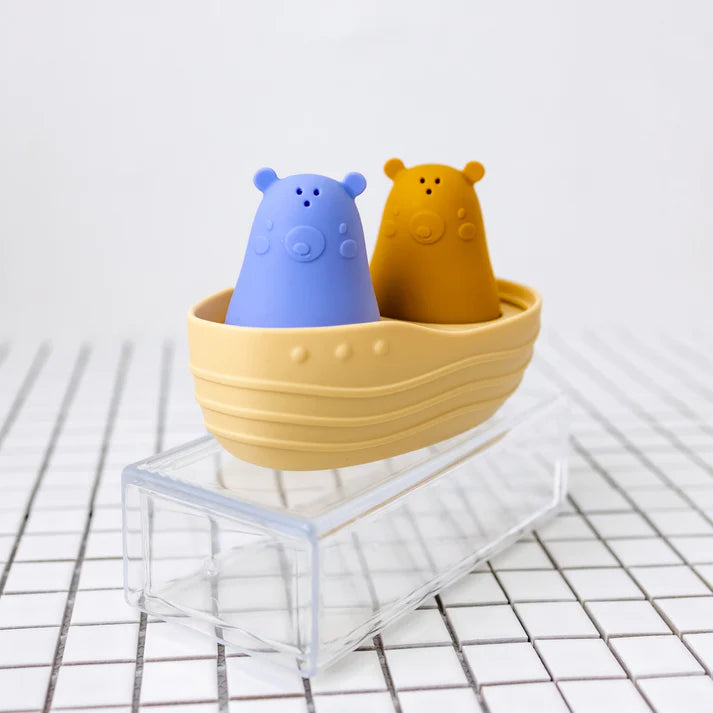 Bear & Moo Boating Bears | Silicone Bath Toys