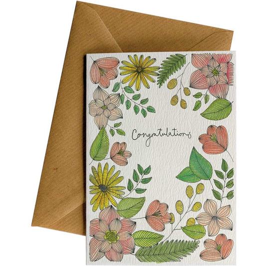 Little Difference Greeting Card - Congratulations Flowers