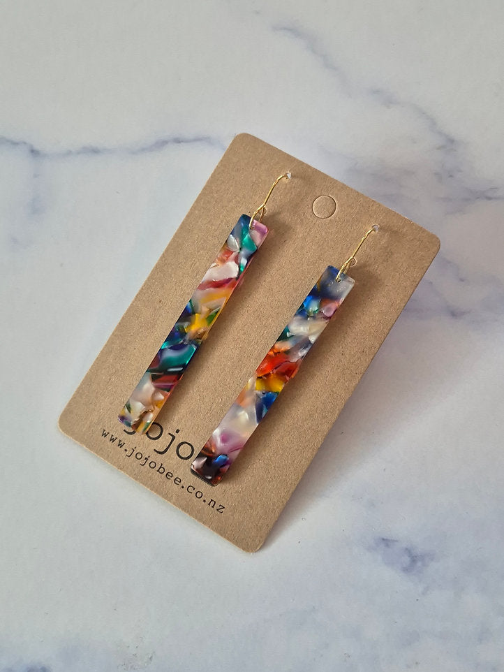 Jojo Liquid Earrings | Rainbow