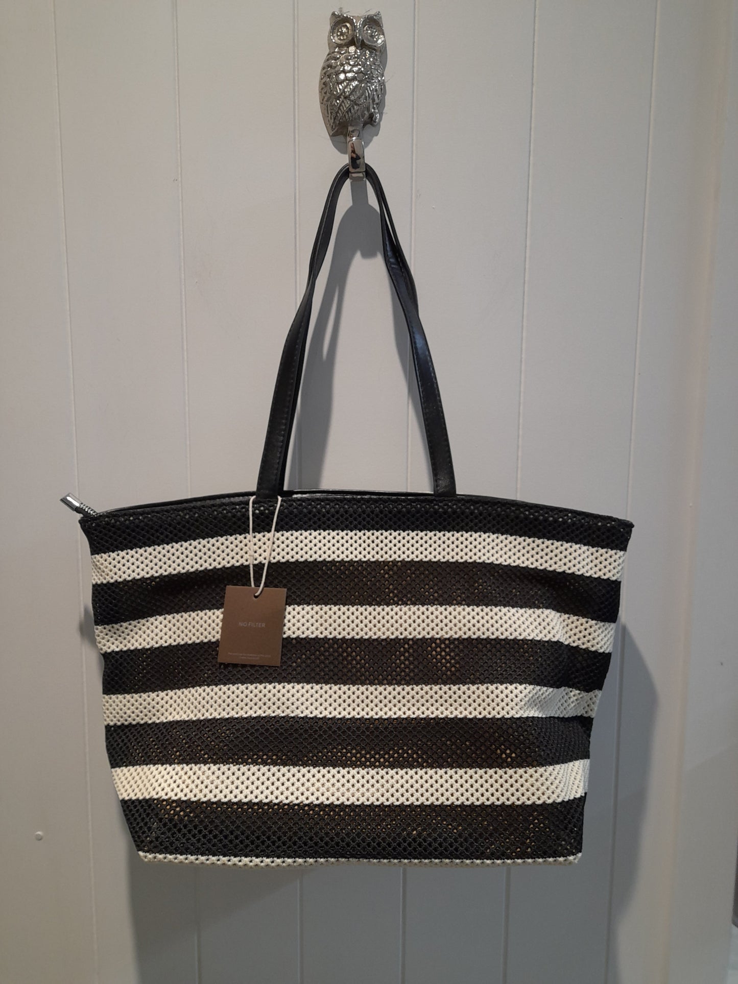No Filter Striped Tote Bag