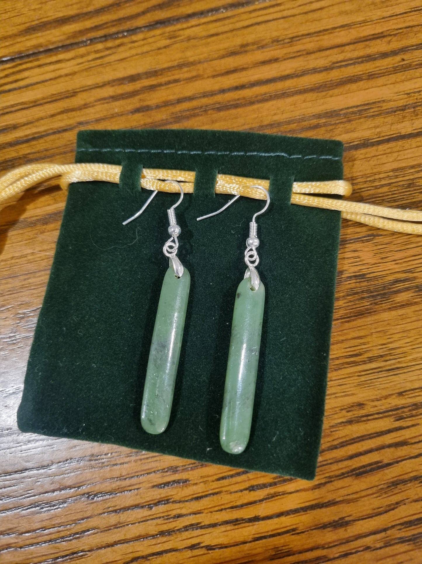 Jaslin Greenstone - Pole Earrings