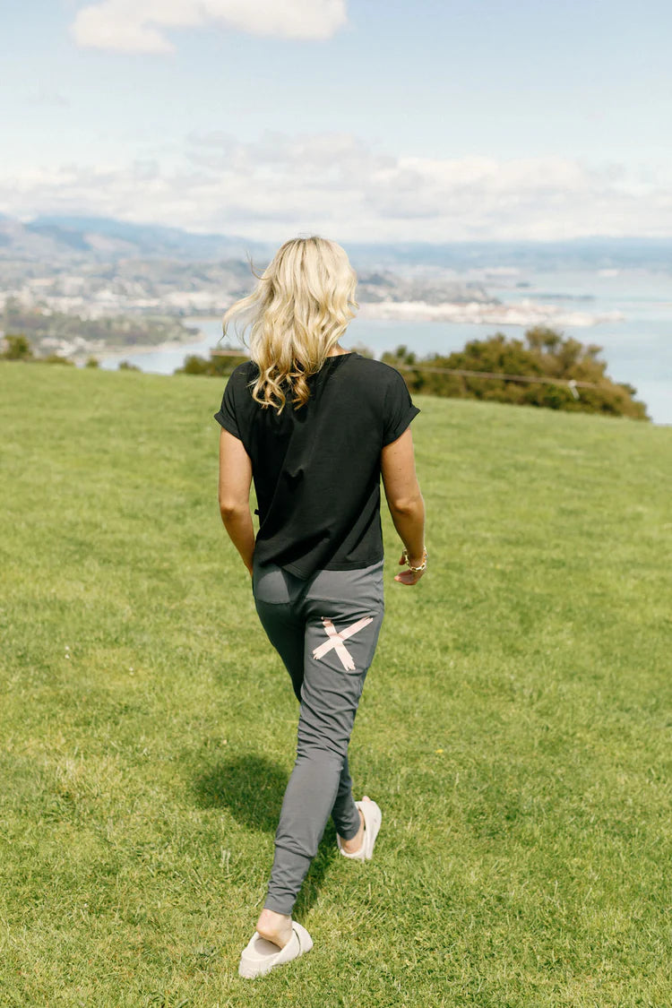 Homelee Apartment Pants | Graphite with Blossom X