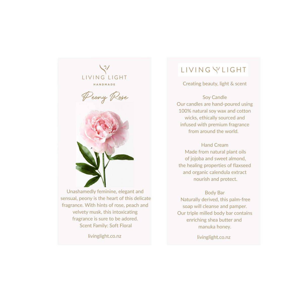 Living Light Pamper Gift Set | Peony Rose