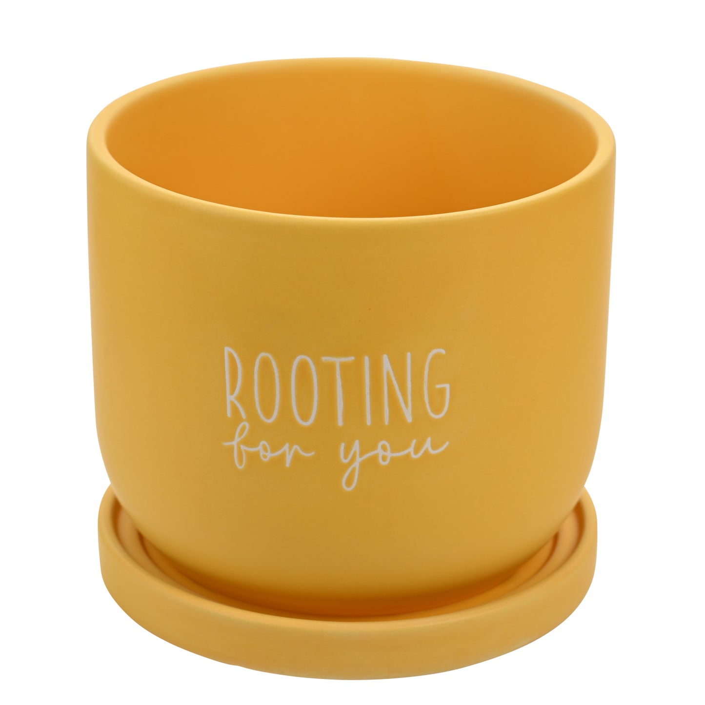 Planter With Tray - I'm Rooting for You