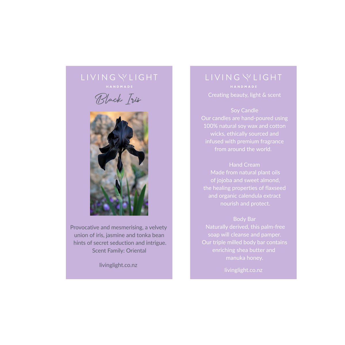 Living Light Pamper Gift Set | Black Iris