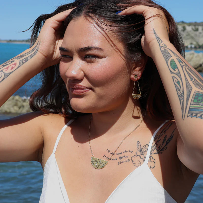 Little Taonga Kauae Breastplate Necklace