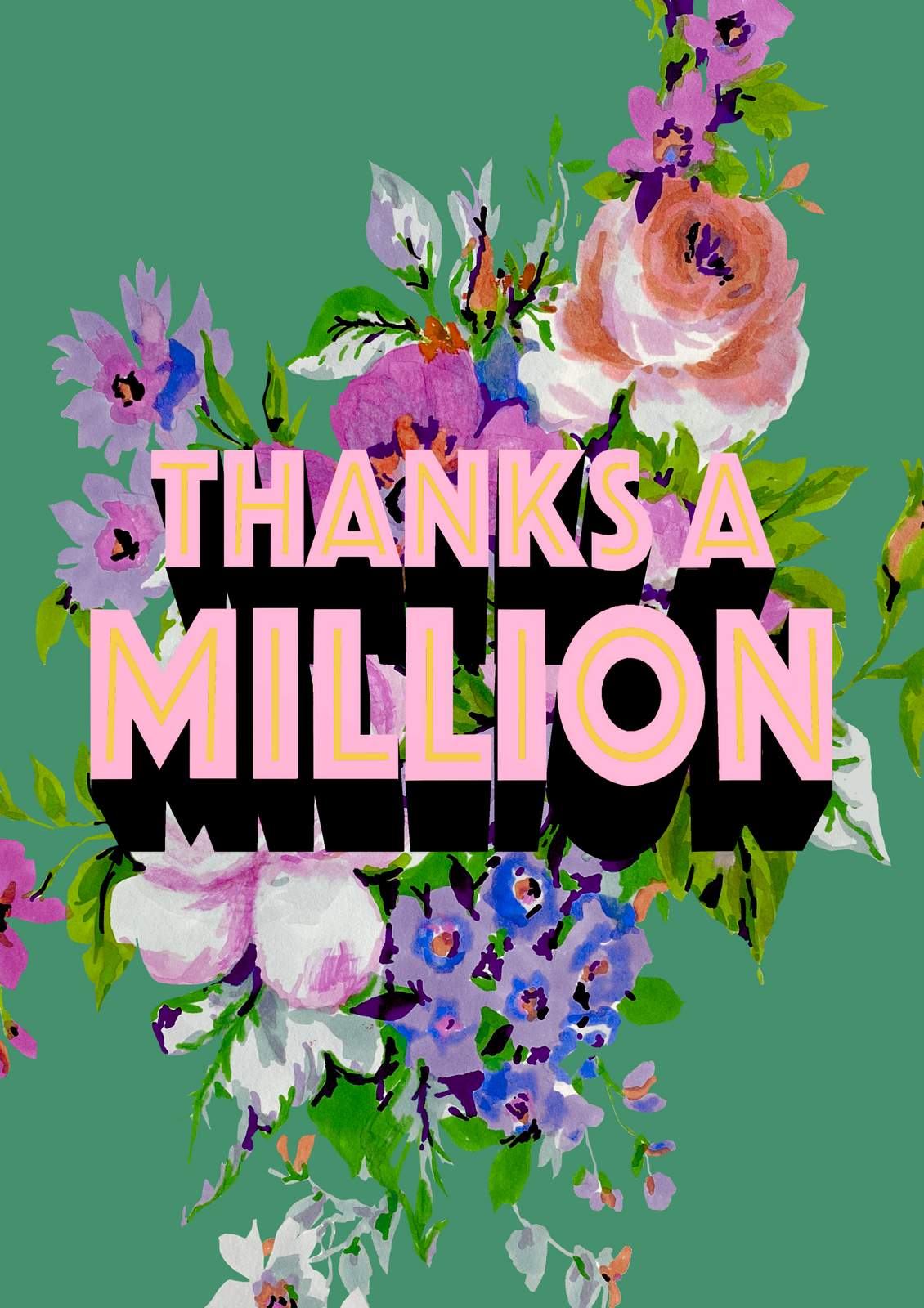 Cath Tate Greeting Card - Thanks A Million