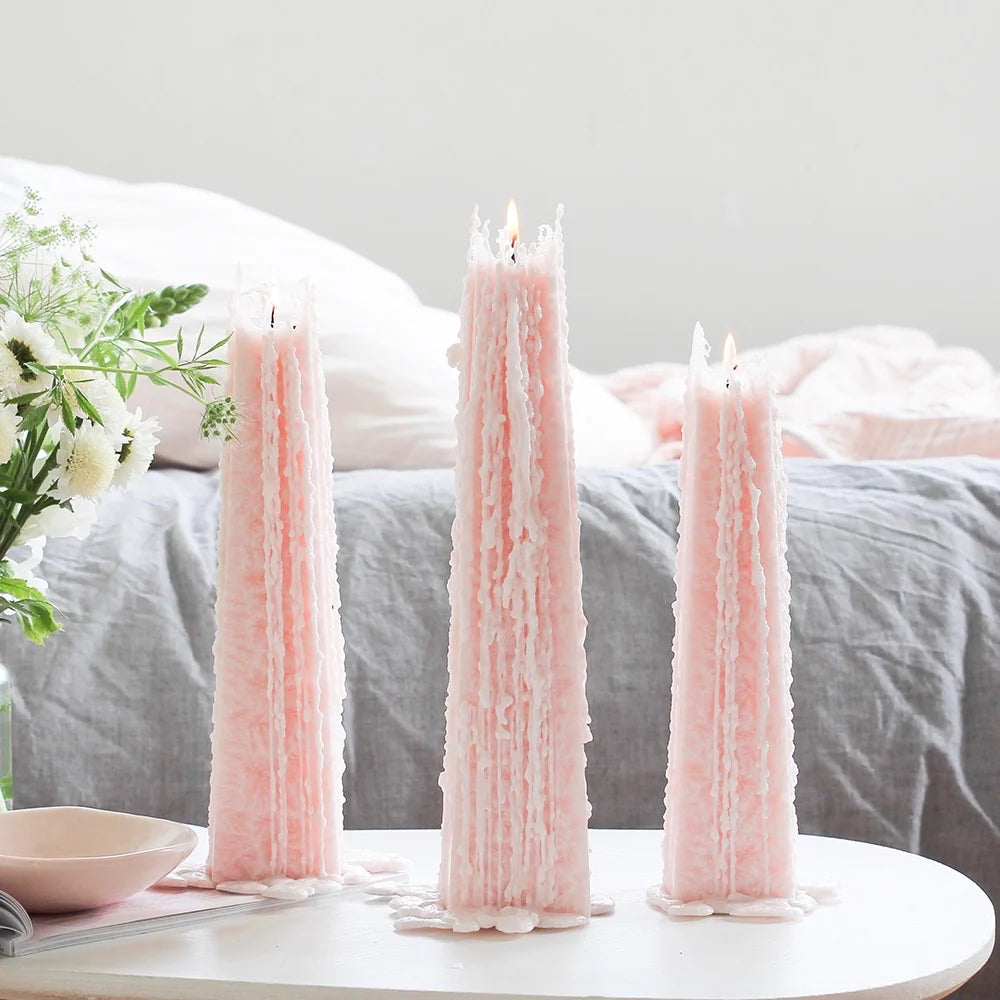 Living Light Icicle Candle - Peony Rose