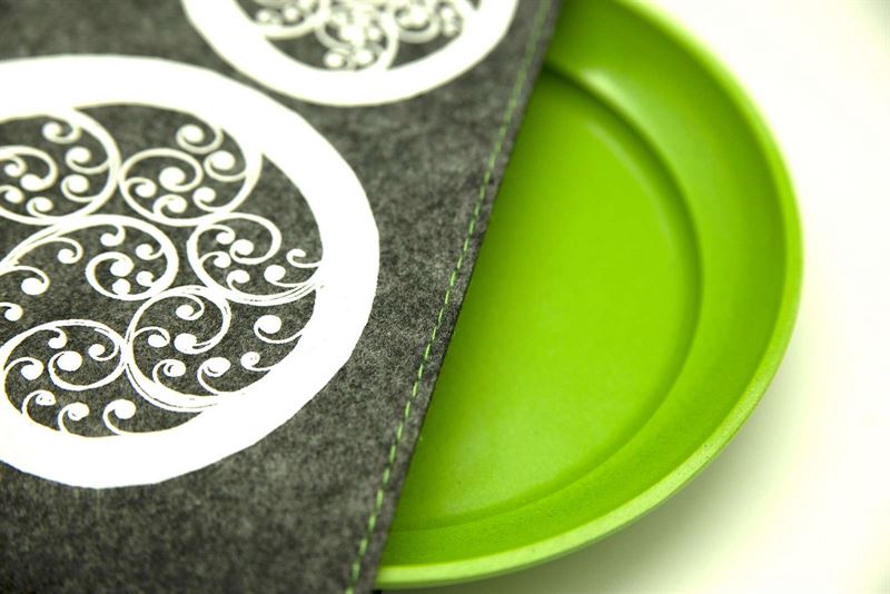 Jo Luping Design - Fern Frond On Mid Grey | Ecofelt Growbag