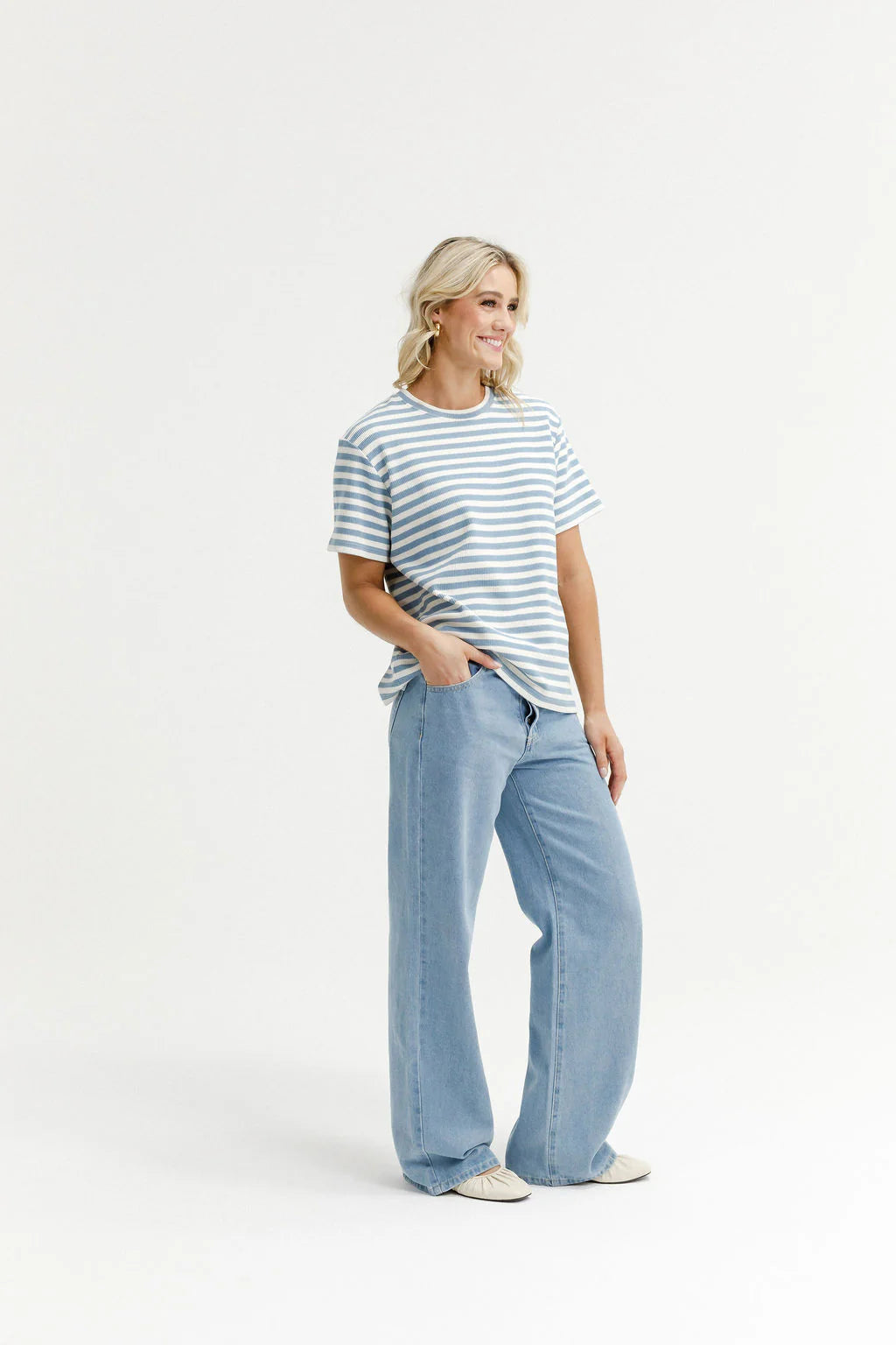 Homelee Chris Tee | Sky Stripes