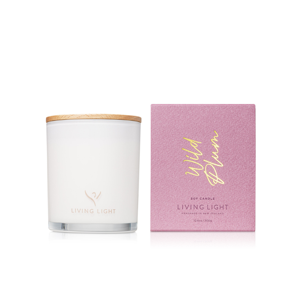 Living Light Large Soy Candle - Wild Plum