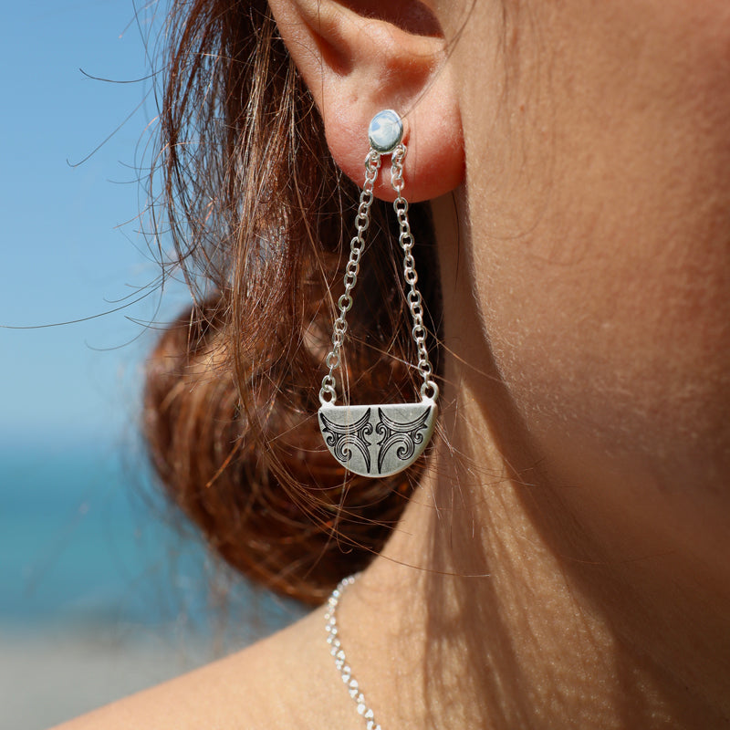 Little Taonga Kauae Breastplate Earrings
