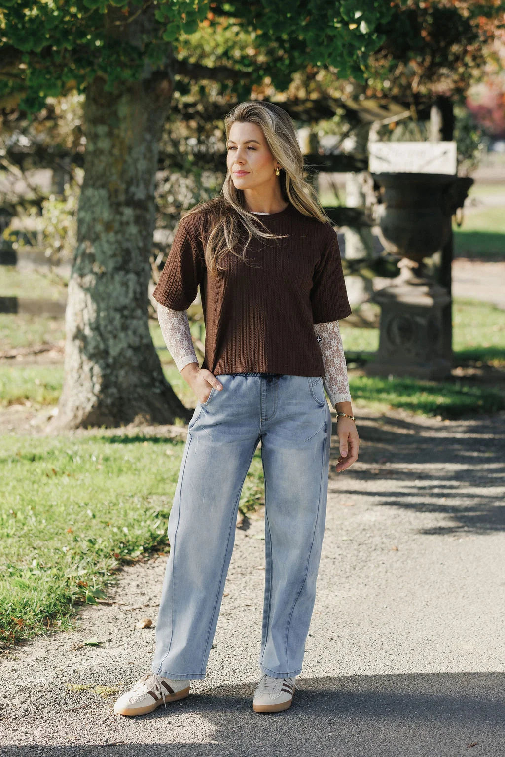 Homelee Barrel Jeans | Sky Wash