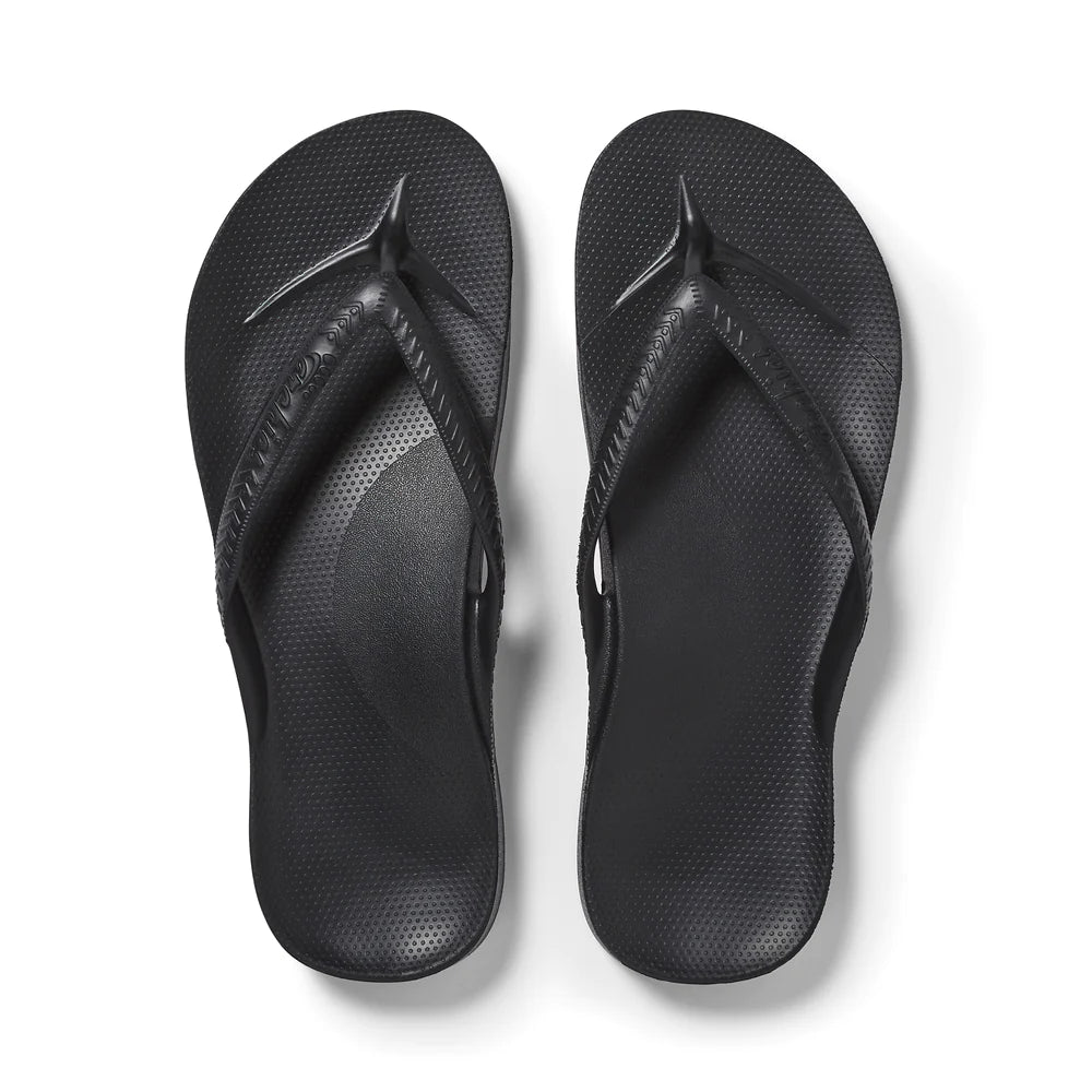 Archies Arch Support Jandals - Black