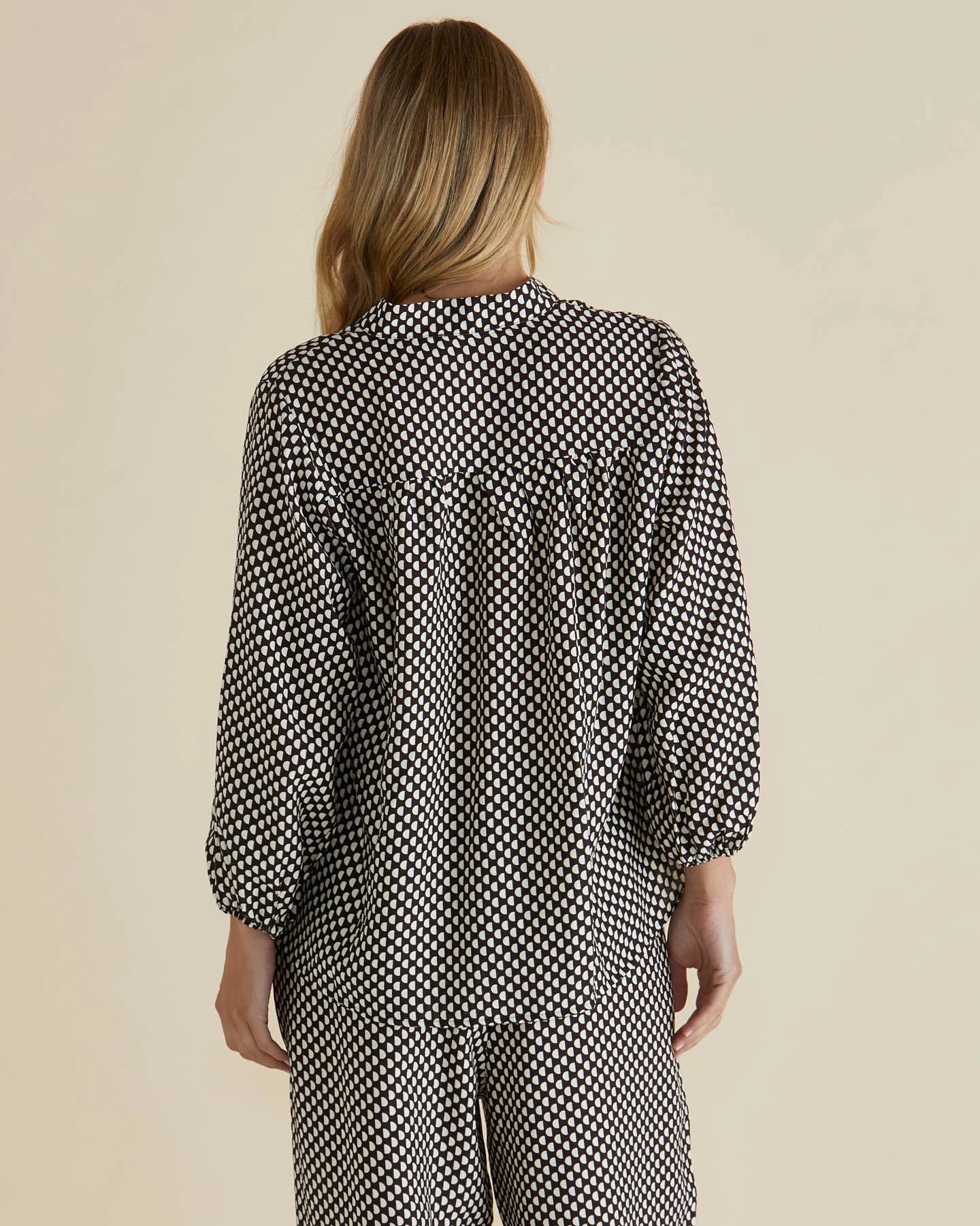 Betty Basics Apollo Blouse | Chocolate Print