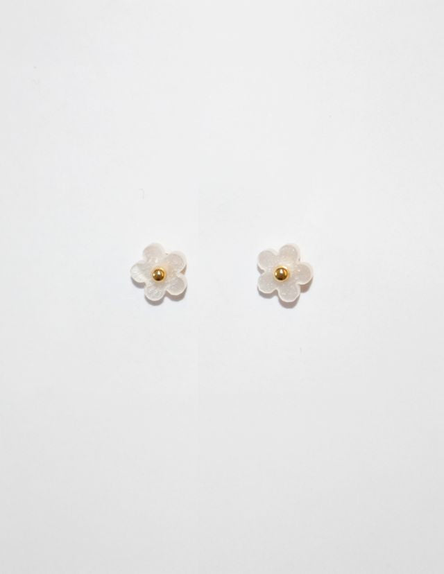 Stella + Gemma Mother of Pearl Flower Stud Earrings
