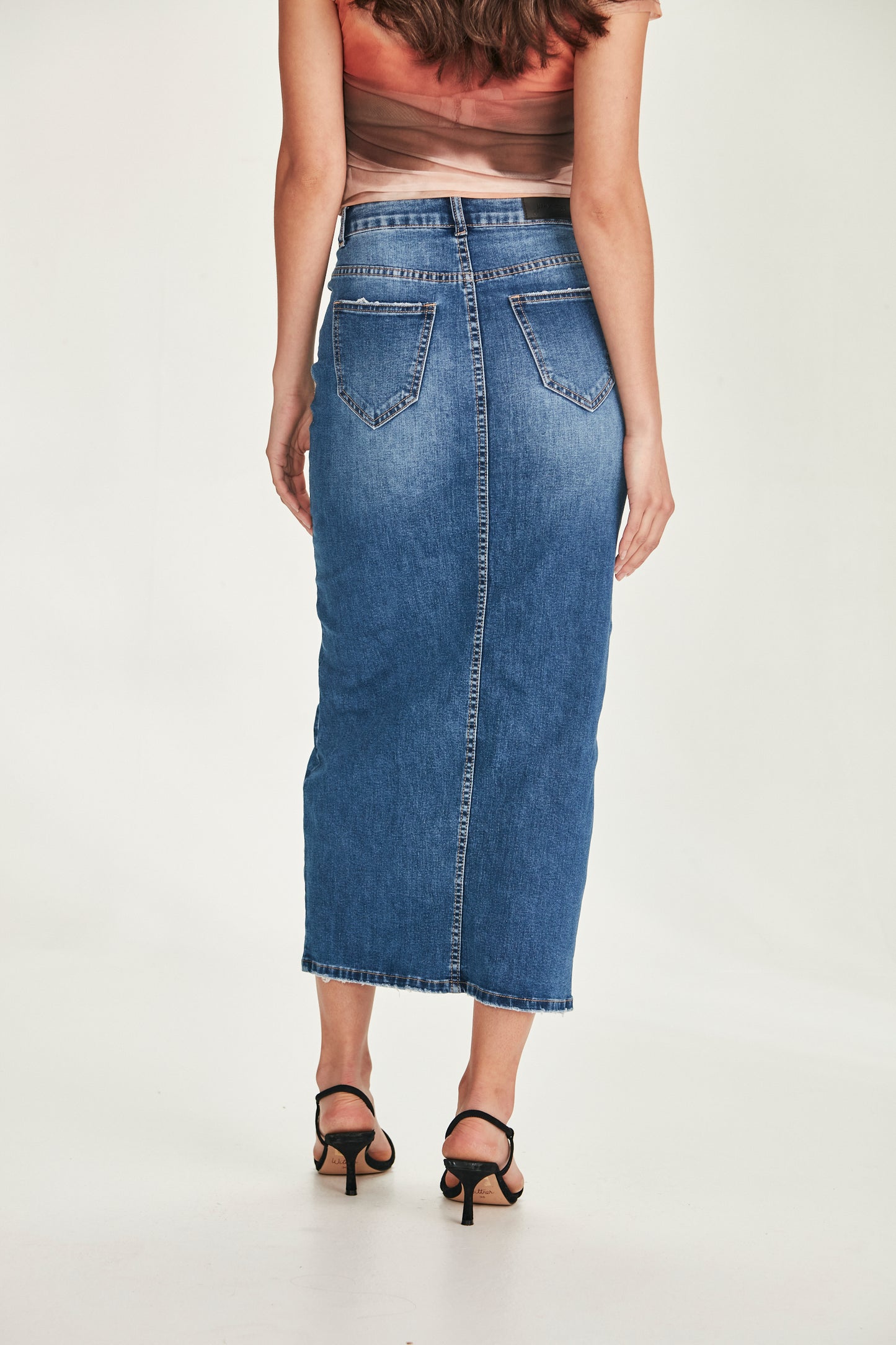 Junkfood Hazel Long Skirt - Blue