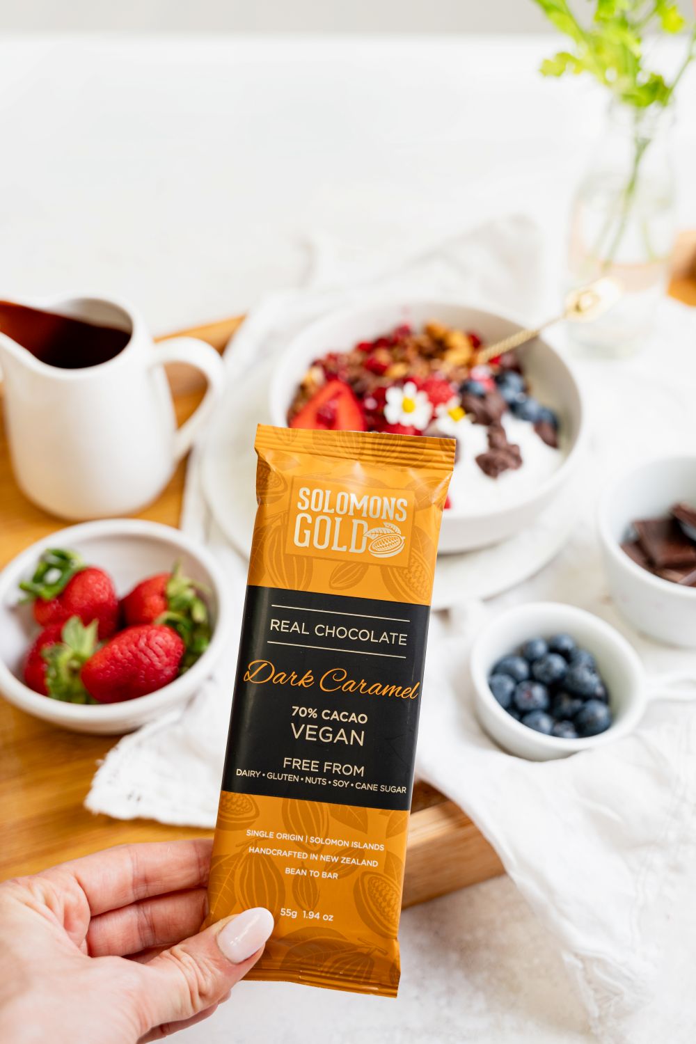 Solomons Gold Vegan Chocolate | Dark Caramel 70% 55g