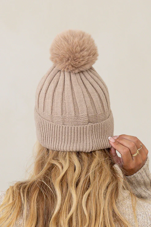 Free Spirit Alpine Pom Beanie | Coffee