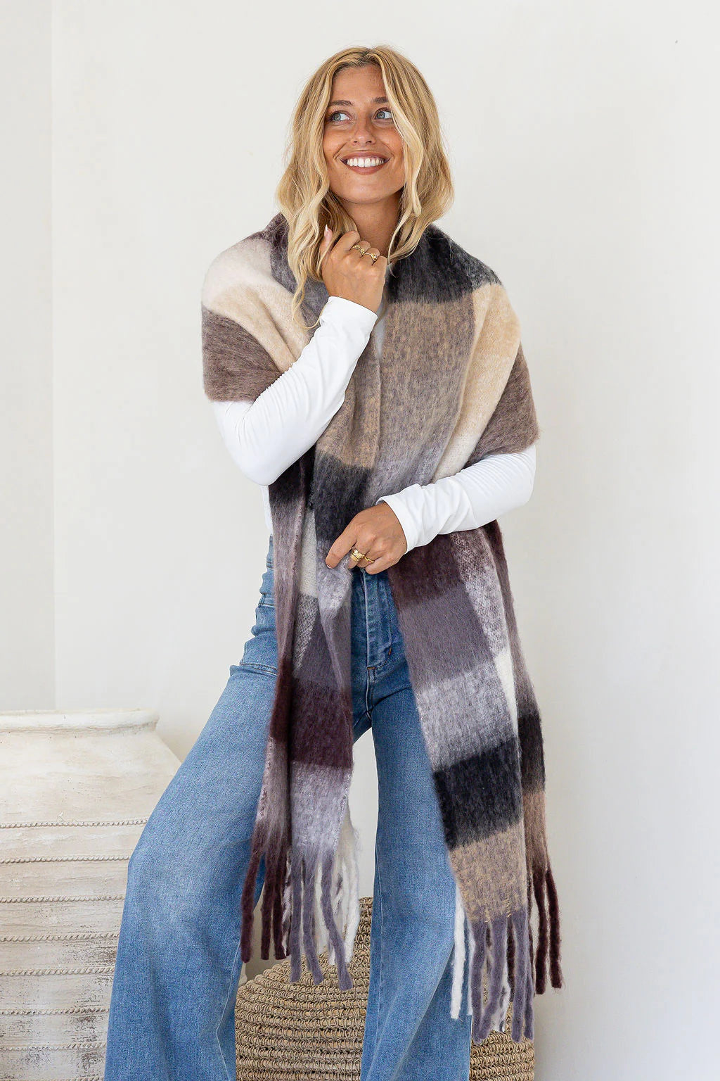 Free Spirit Espresso Mist Scarf | Chocolate Cream