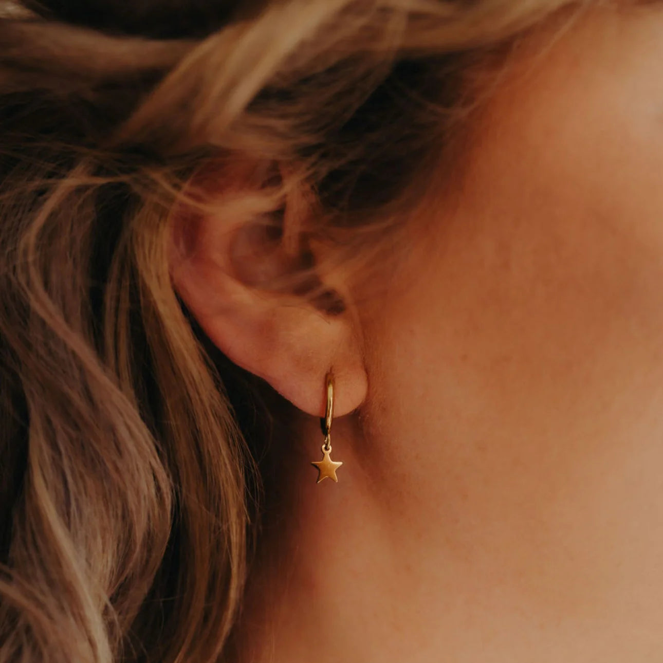 Katy B Mini Star Hoop Earrings