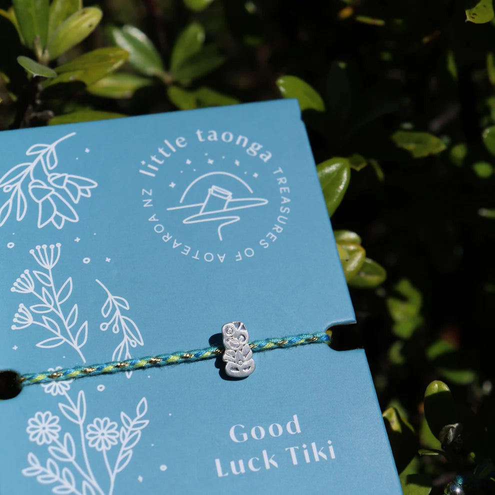 Little Taonga Good Luck Tiki Rope Bracelet