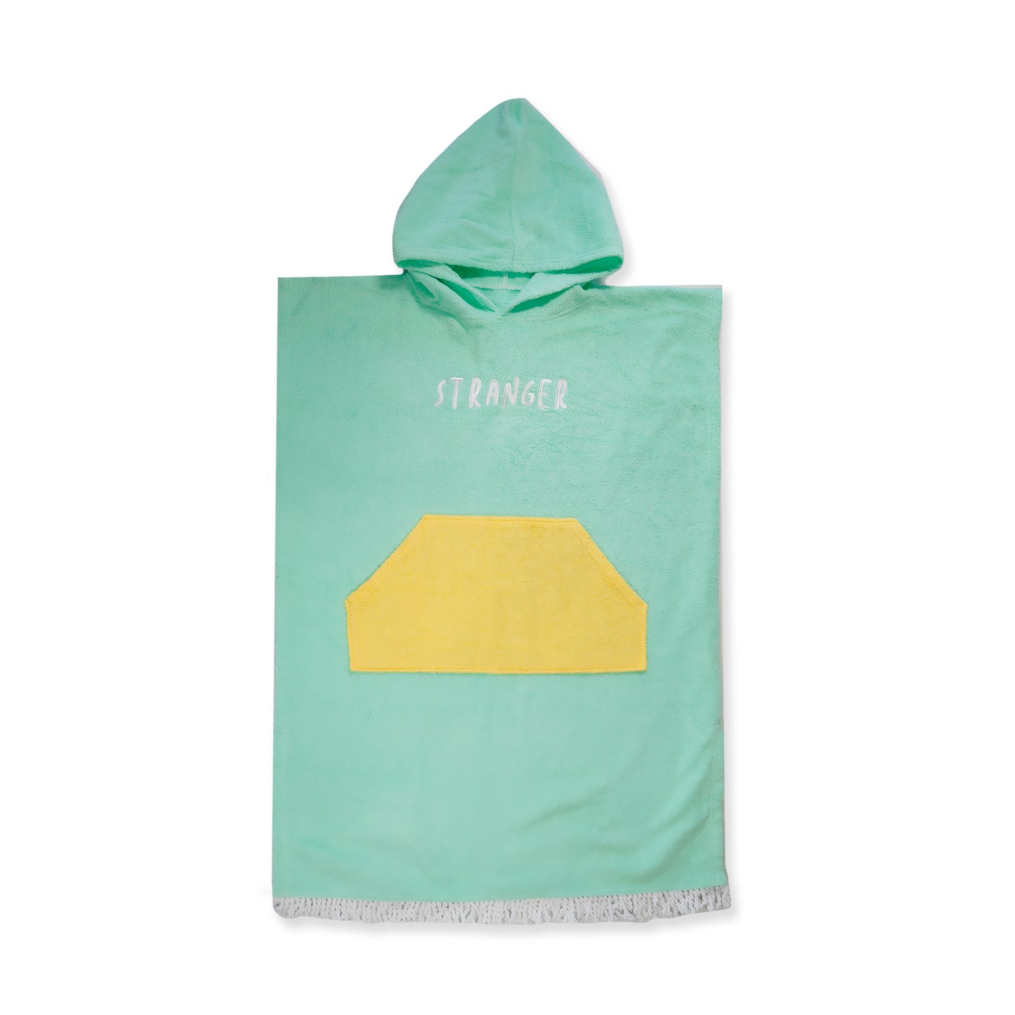 Hello Stranger Kidswear Hooded Poncho Towel | Mint Yellow