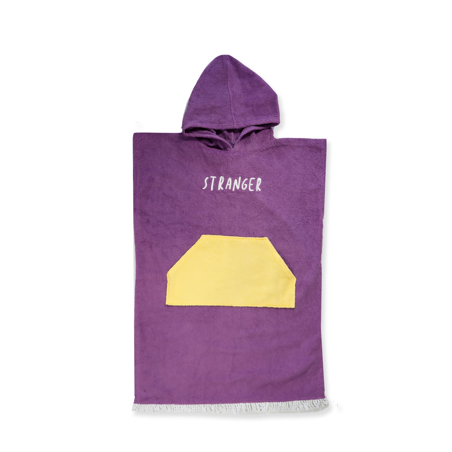 Hello Stranger Kidswear Hooded Poncho Towel | Purple Yellow