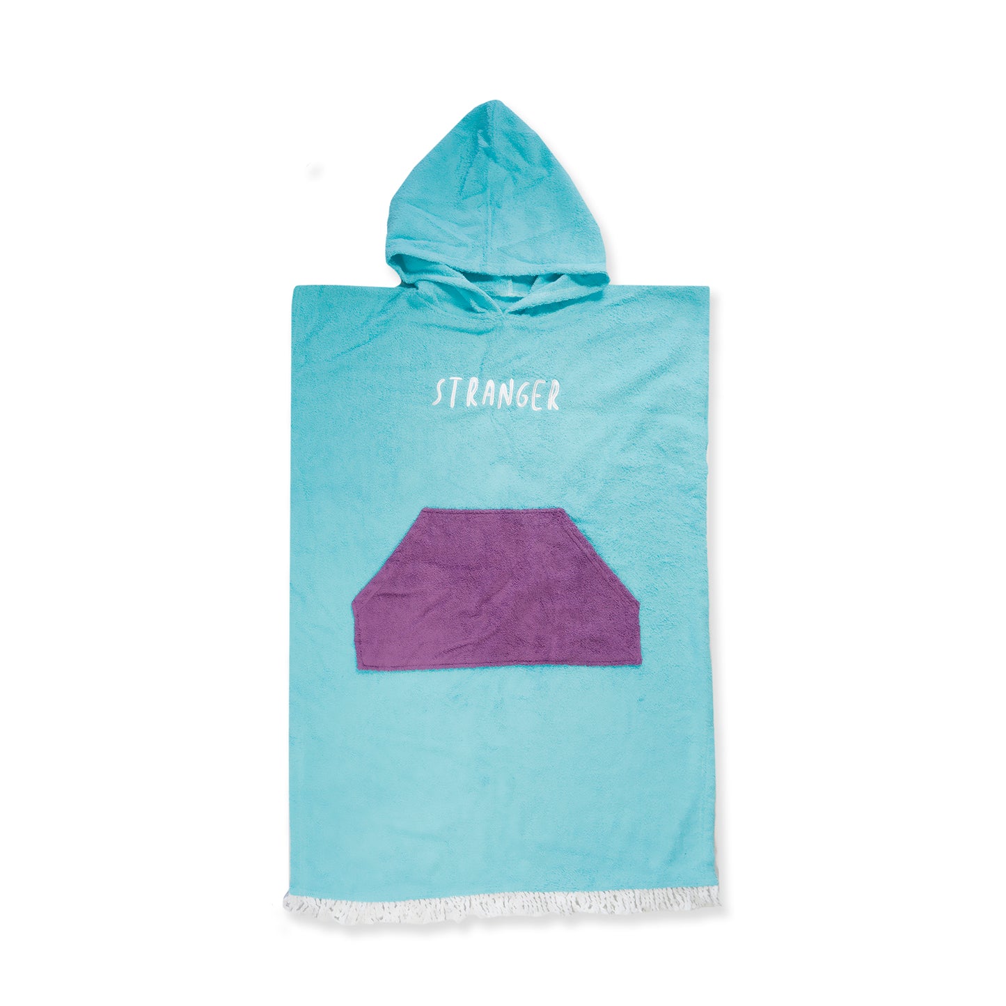 Hello Stranger Kidswear Hooded Poncho Towel | Turquoise Purple