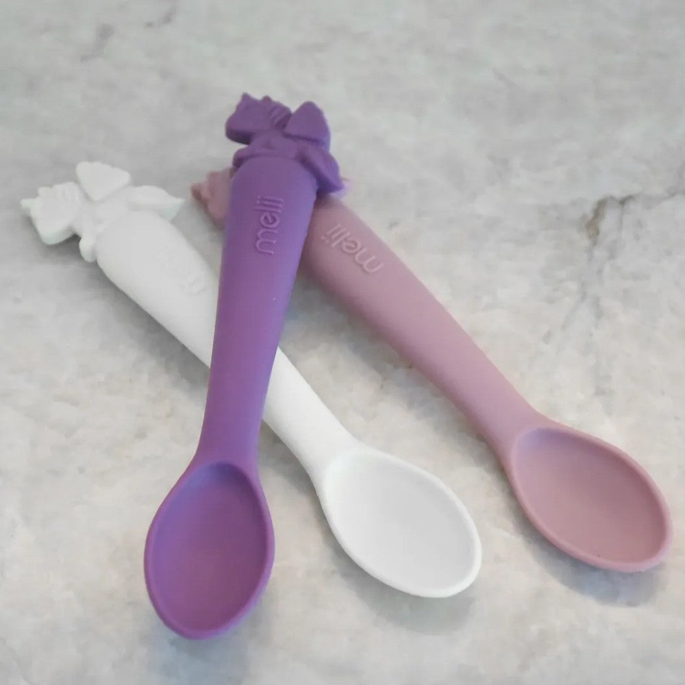 Melii 3 Piece Silicone Spoons - Luxe Purple