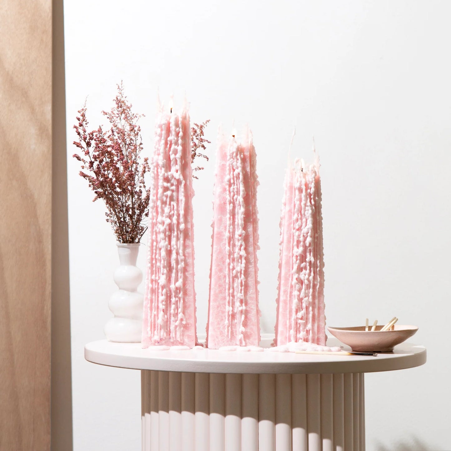 Living Light Icicle Candle - Peony Rose