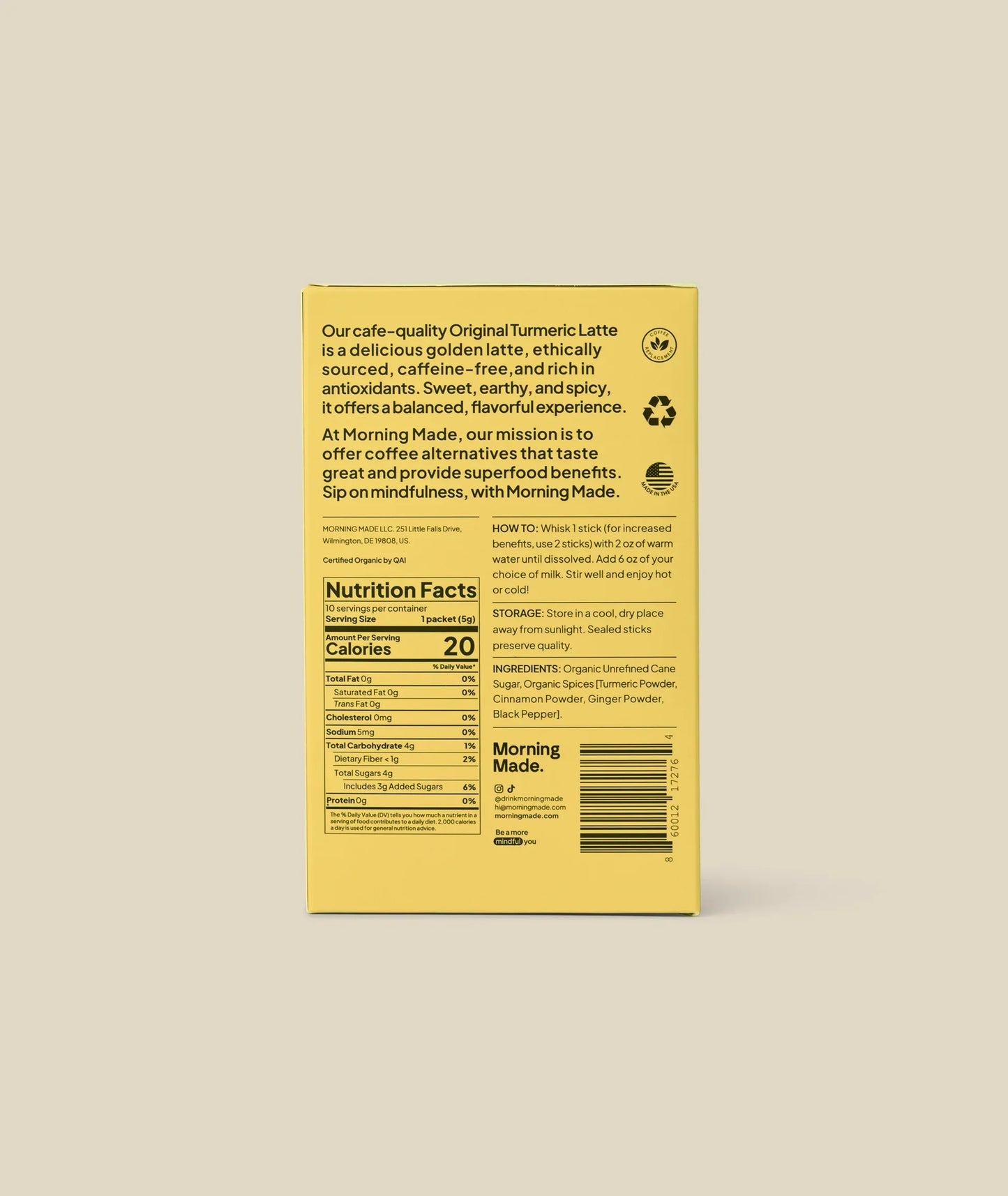 Morning Made Original Turmeric Latte | 10 Pack