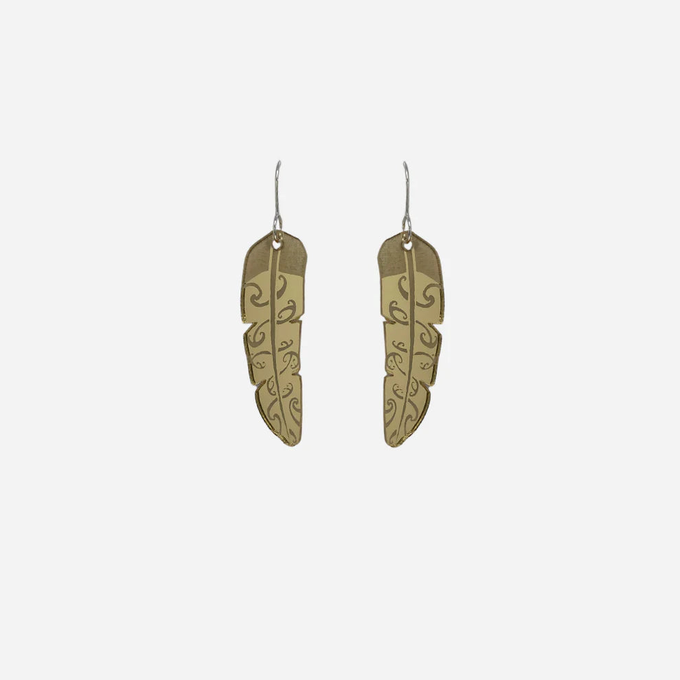 Nichola Earrings - Te Raukura | Mirror Gold
