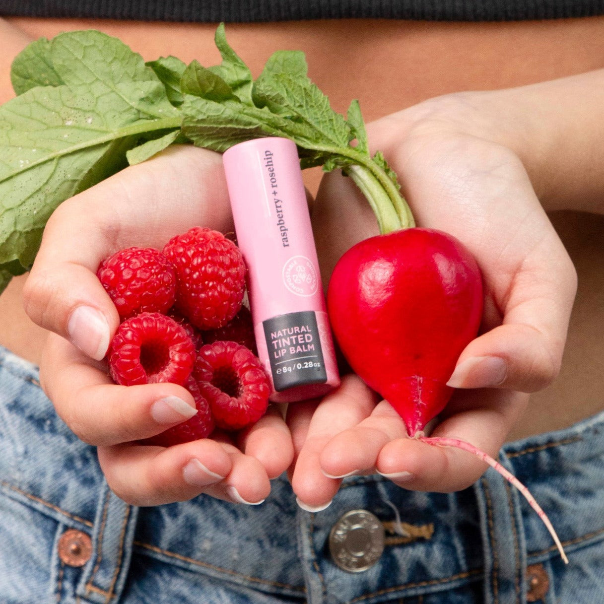 Slo Natural Tinted Lip Balm | Raspberry & Rosehip