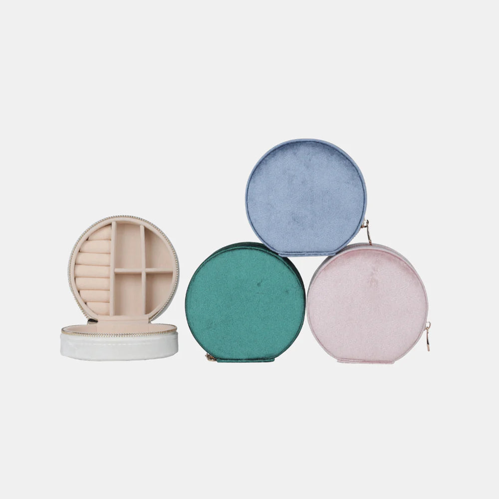Antigone Bree Round Jewellery Box | White