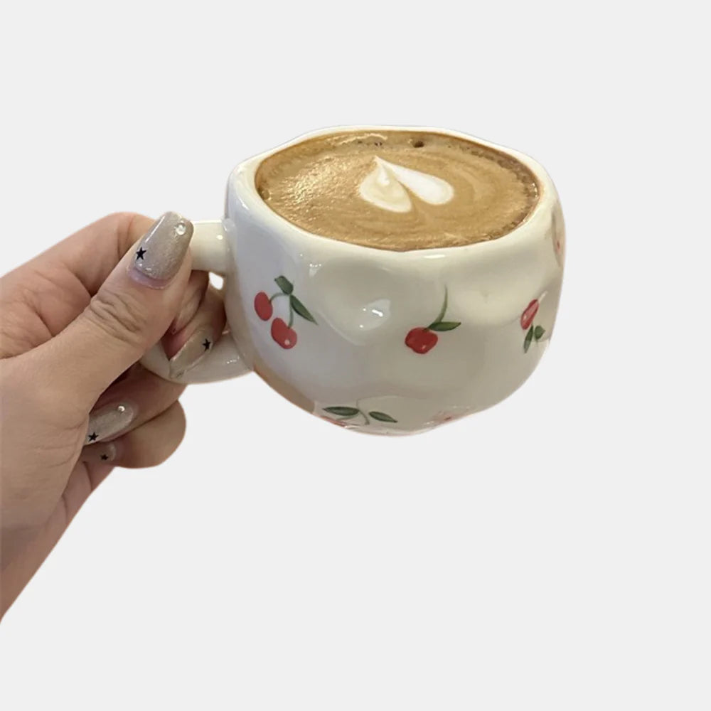 Cherry Mug - White Red