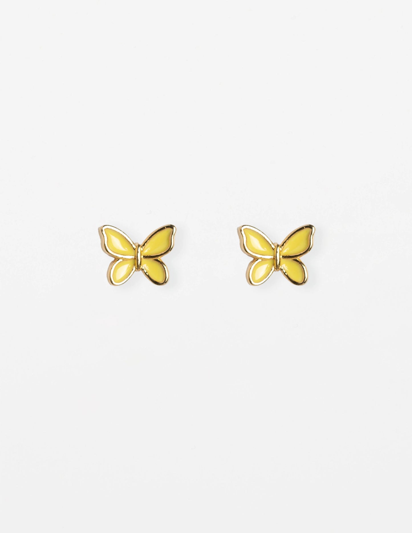 Stella + Gemma Butterfly Stud Earrings |Yellow