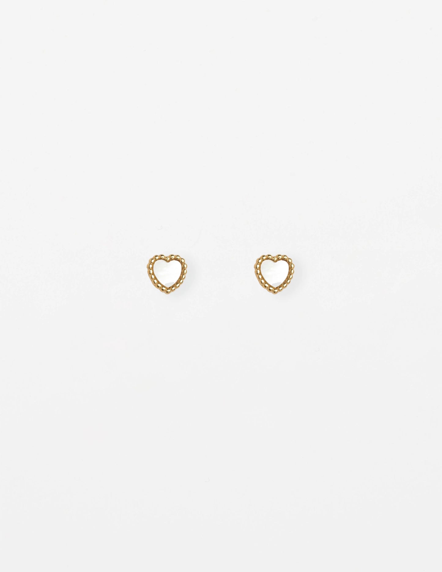 Stella + Gemma Mop Heart Stud Earrings