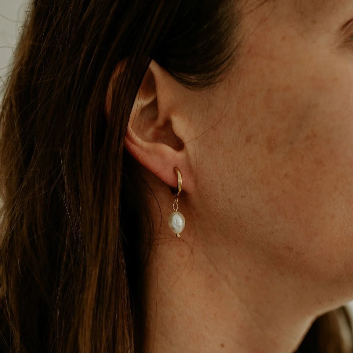 Katy B Pearl Hoop Earrings