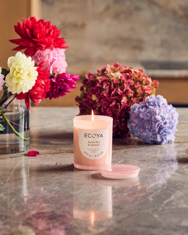 ECOYA Sweet Pea & Jasmine Metro Candle