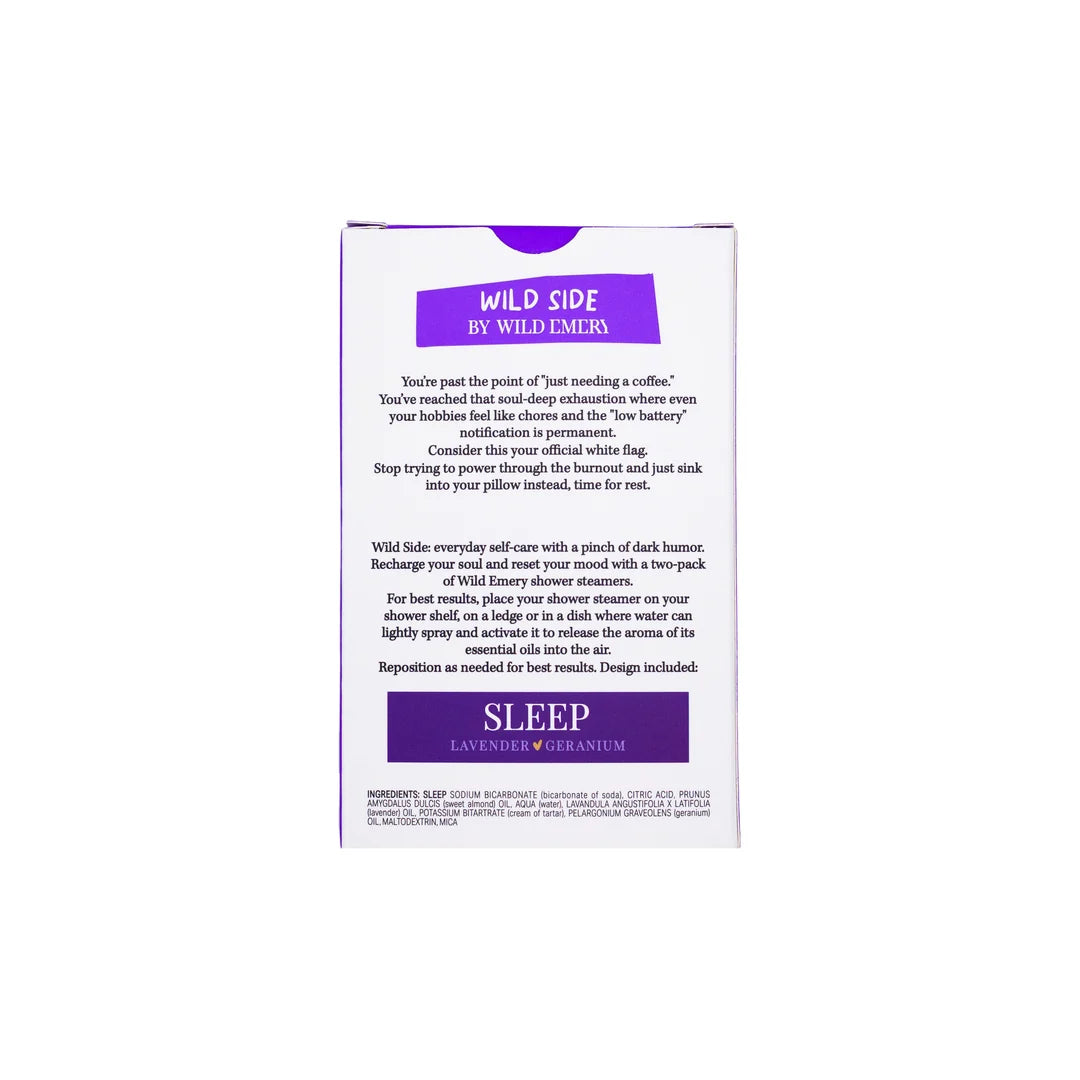 Wild Emery Cheeky Shower Steamer Pack of 2 | TIRED OF BEING TIRED