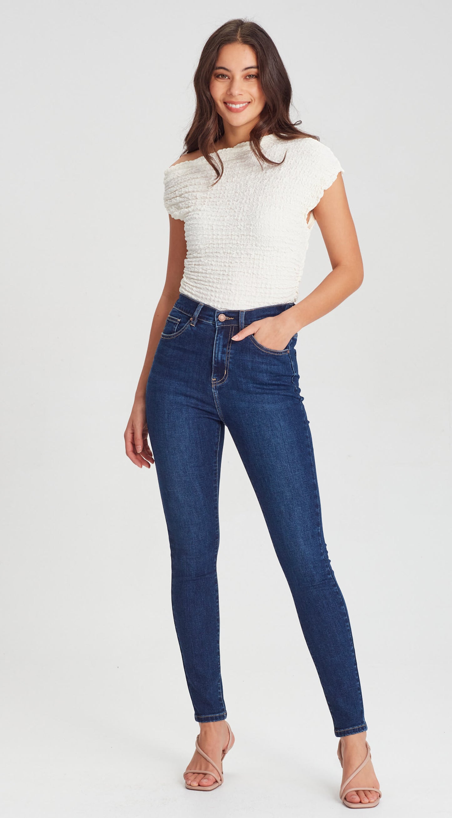 Junkfood VERONICA NEW | Elastic Dark Blue Jean