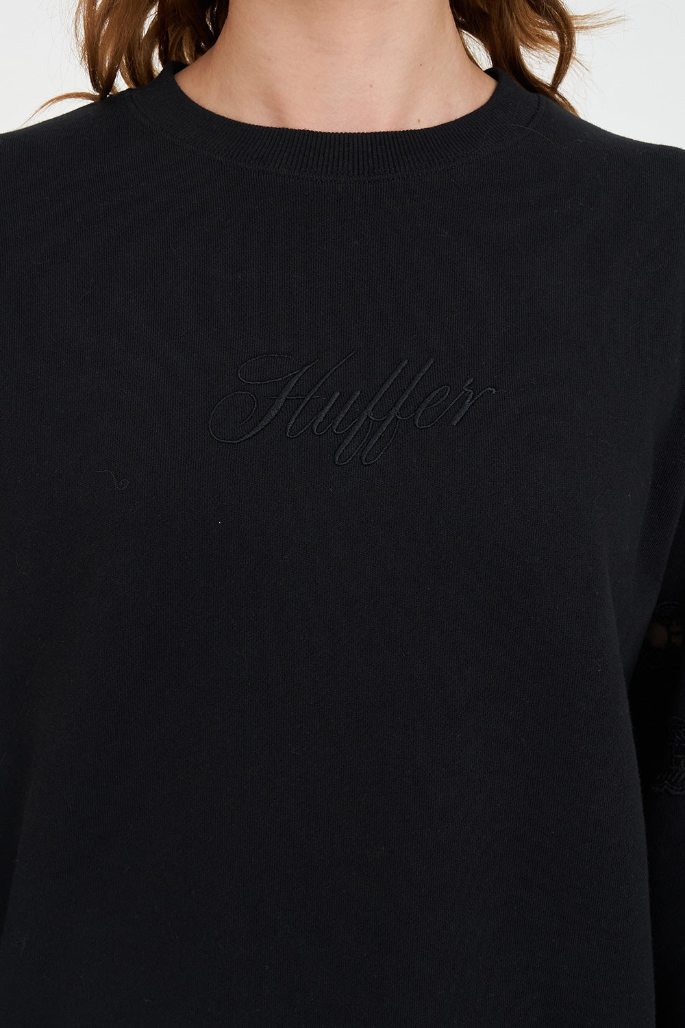 Huffer Classic Crew Cherie | Black