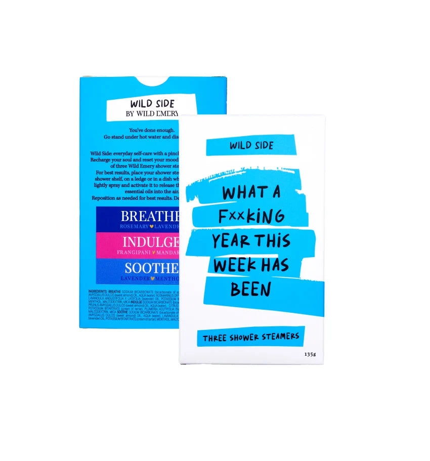Wild Emery Cheeky Shower Steamer Pack of 3 | WHAT A FxxKING YEAR THIS WEEK HAS BEEN