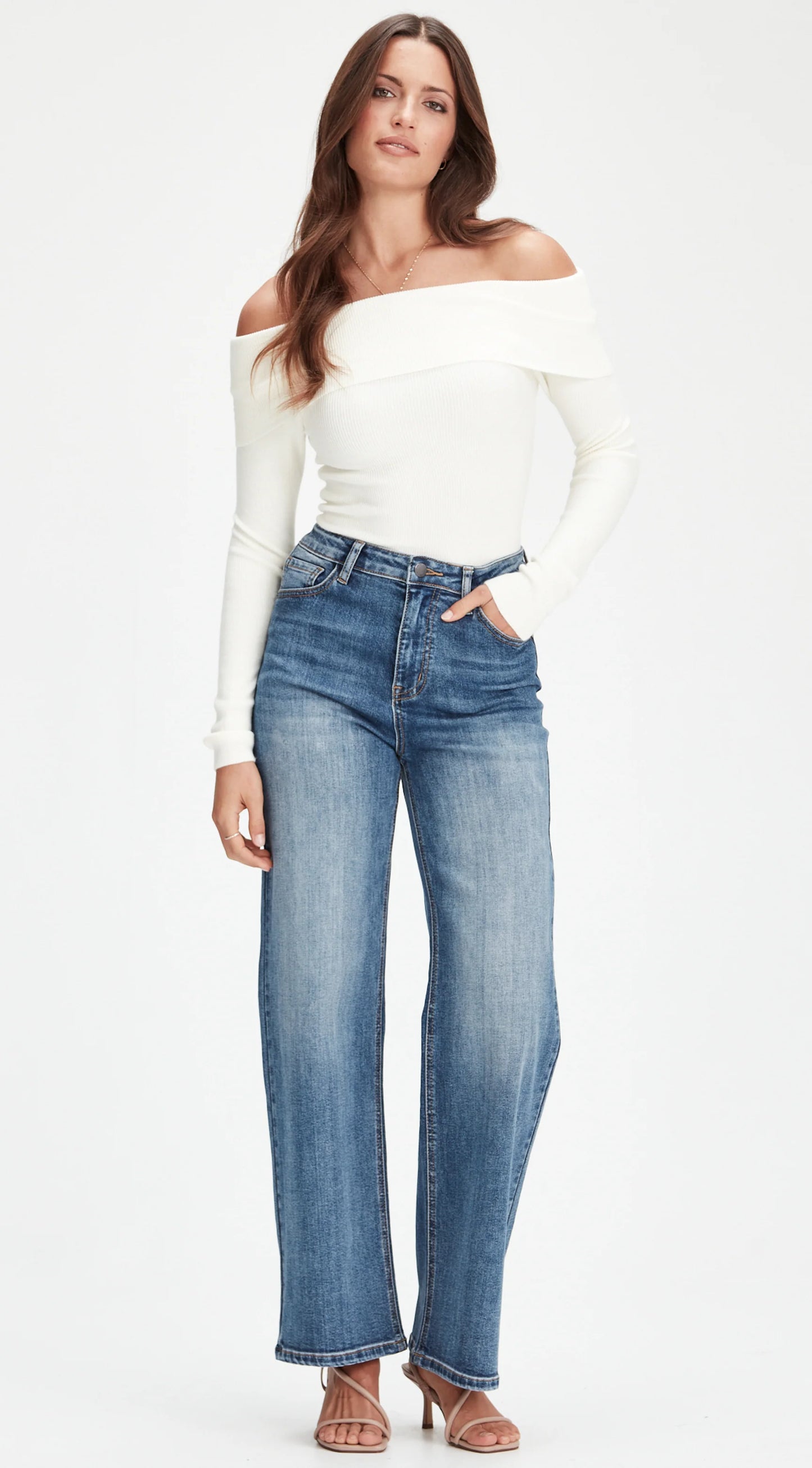 Junkfood Wendy Short Stuff Jean | Denim Blue