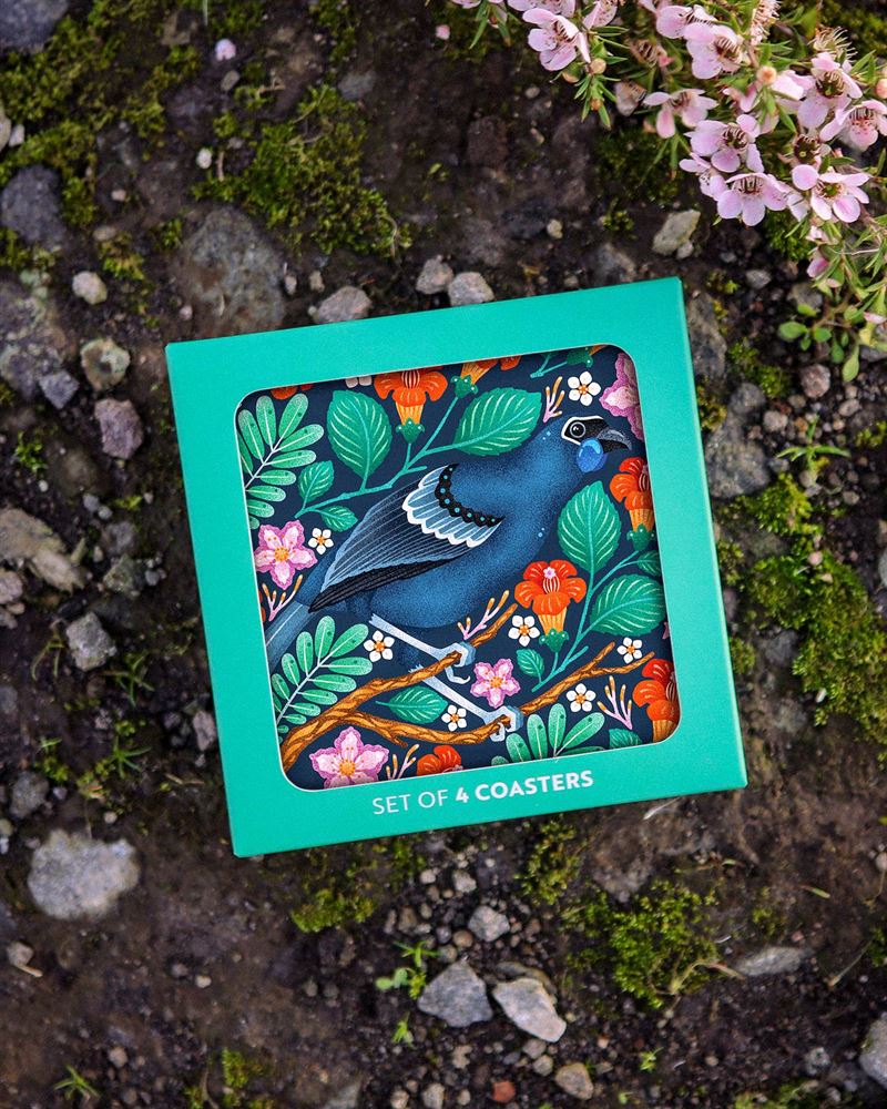 Catherine Marion - Kokako Set of 4 - Boxed Coasters