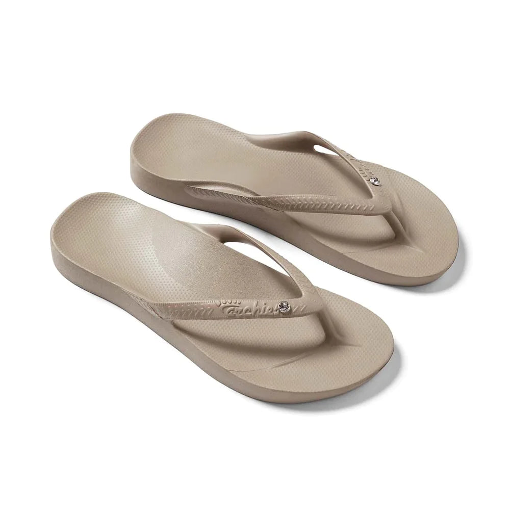 Archies Arch Support Jandals - Taupe Crystal – Eleventh Hour