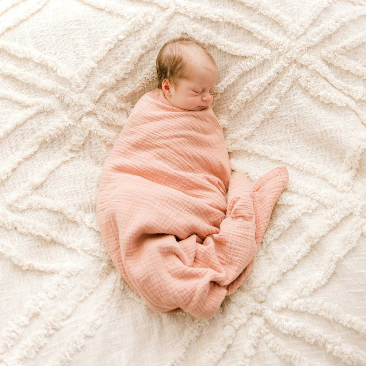 Bear & Moo Muslin Swaddle Blanket
