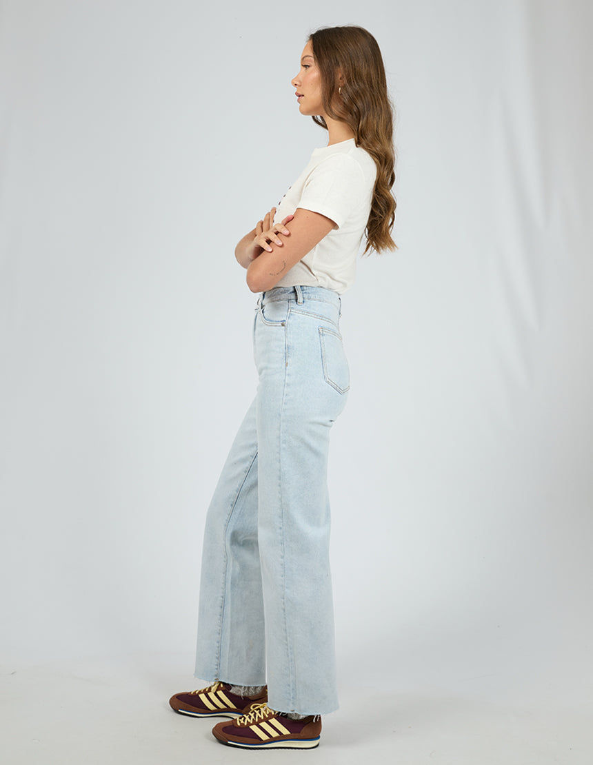 All About Eve Clover Linen Blend Tee | White